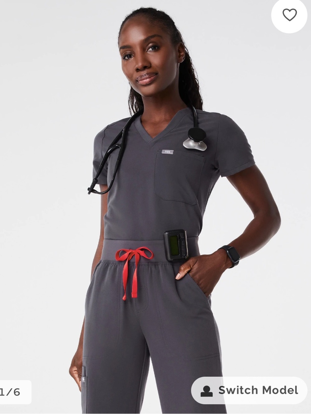 FIGS Charcoal Set Scrub Top XSP and Yolo Pants XXSP